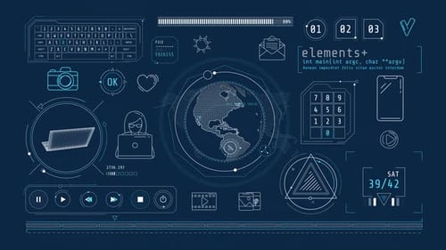Infographies animées sur le thème de la communication sur Internet 4K