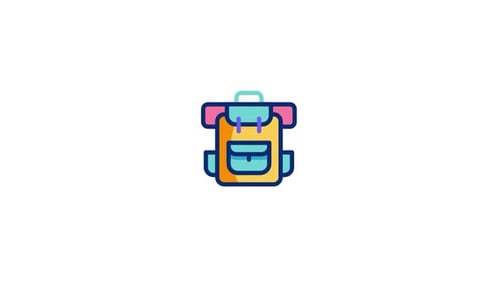 Hiking Animated Icon