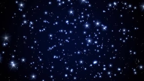Sparkling Twinkling Stars Abstract Space Background Loop