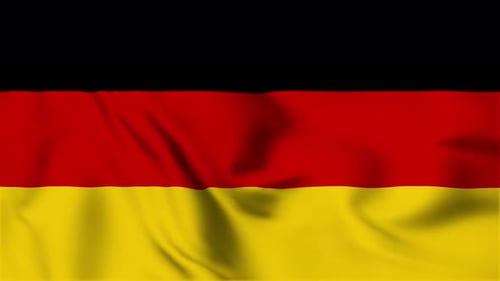 Realistic Waving German Flag Seamless Loop Animation