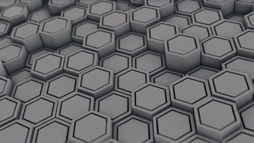 Abstract Geometric Hexagon Grid Motion Background