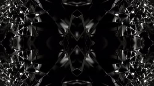 Weißer gläserner Kaleidoskop-Hintergrund VJ Loop In 4K