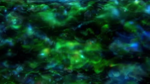 Abstrakte grünblaue organische Plasmatextur mit flüssigem bewölktem Bewegungshintergrund Loop 4K