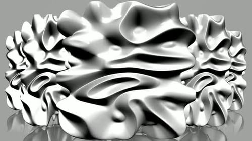 Weißer Hintergrund mit Plasmawürfeln, Reflexion, einzigartiges Design, 3D-Rendering, exklusiv