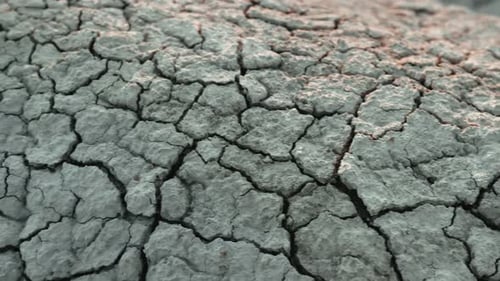 Close-Up of Cracked Dry Earth, Arid Landscape