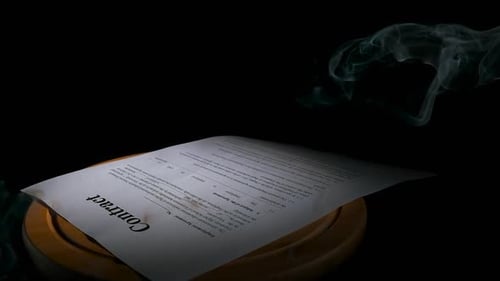 Contract on a Turntable, Smoke Effects, Low Angle