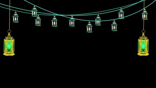 Islamic Lantern Crescent Isolated For Ramadan Kareem Mawlid Iftar Isra Miraj