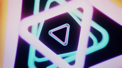 Modern Looping Visual Of Colorful Triangles In An Endless Loop