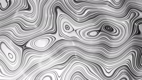 Superfície ondulada em preto e branco. Animação em loop infinito