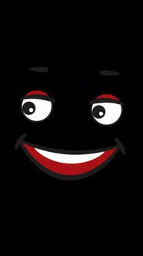 Happy Eyes Looking Left And Right On Vertical On Alpha Channel