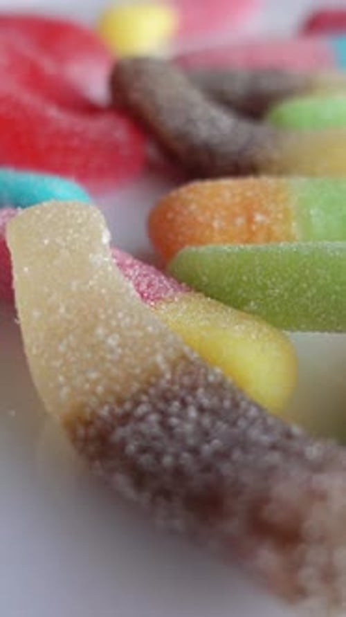 Vertikales Video von Candies