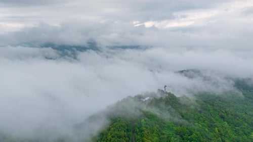 Beautiful aerial view of the valley landscape in the morning.