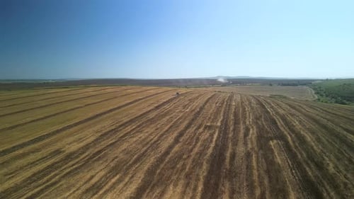Agricultural field aerial view of farming in Ukraine