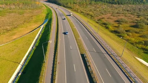 Highway Road Aerial Traffic and Transport