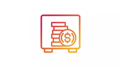 Animated Safe Box Gradient Icon