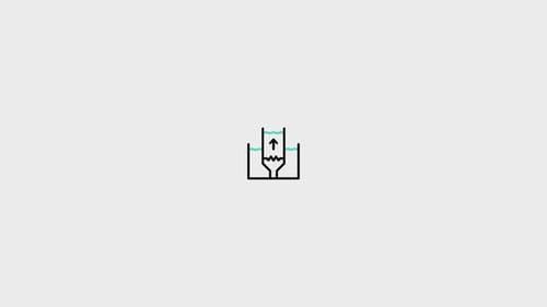 Animated Water Filtration System Process Line Icon