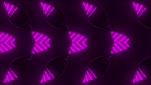 Abstract Pink Neon Glowing Shapes Loop Background