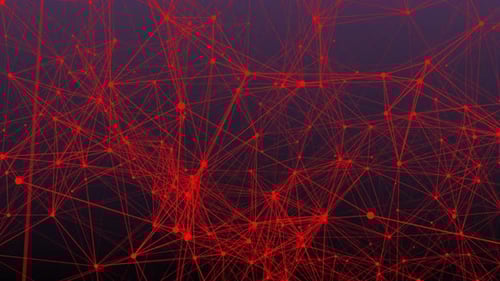 Abstract Red Plexus Network Connection Loop Background