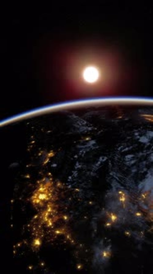 Earths Nighttime View From Space