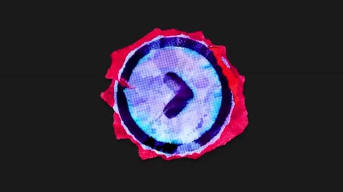 Vibrant Grunge Card & Paper Rounded Arrow Circle
