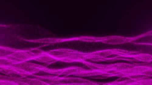 Abstract Flowing Digital Particle Waves Background