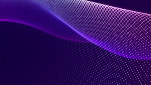 Animated Digital Particle Wave Loop Background