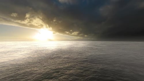 Calm Sunset Ocean Background