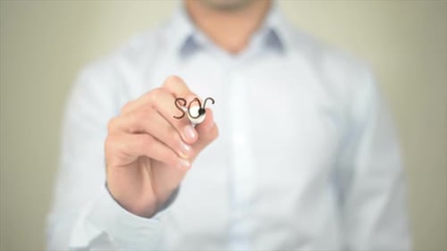 Writing Social Marketing on Transparent Surface