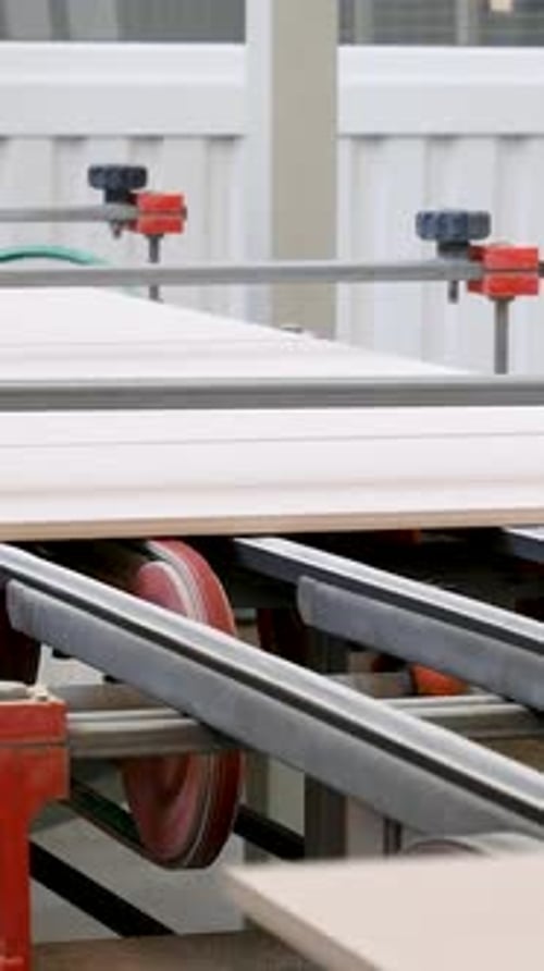 Ceramic Tile Production Line Inside Industrial Plant