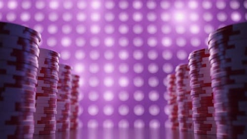 Vip Poker Stacks of Chips on a Luxury Light Flickering Background Gambling Game and Casino Chips