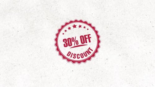 Retro 30% Off Discount Badge Stamp Animation