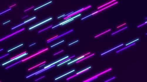 Abstract Neon Glowing Lines Dynamic Background