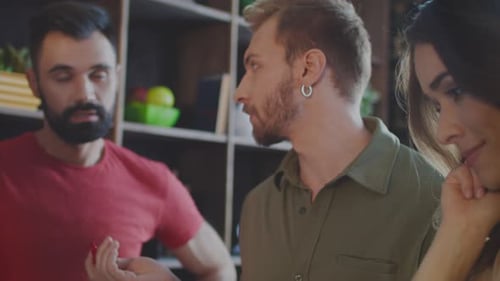 Business Team Brainstorming in Office with Whiteboard. Close Up of Creative Man