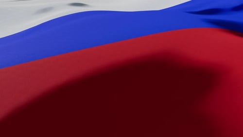 Waving Flag of Russia Seamless Loop Background