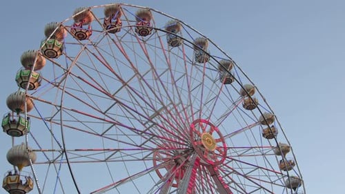 Beautiful Ferris Wheel Swing At Amusement Park 2