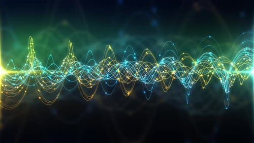 Digital Wave : technologie d'ondes sonores futuristes et flux de données