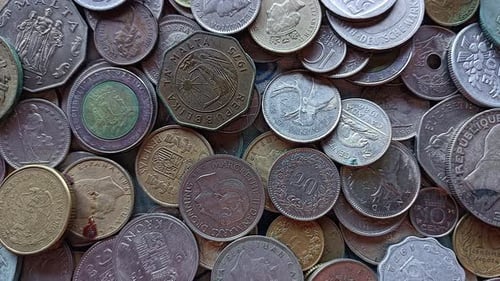 Pile World Coins from different Countries