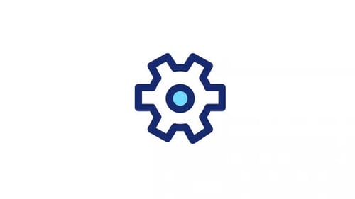 Icono de color animado de Spinning Gear