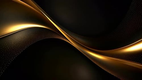 Luxury Golden Abstract Flowing Waves Background Animation
