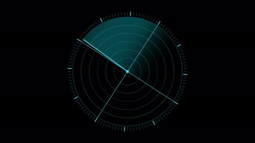Futuristic Radar Scanner User Interface Animation