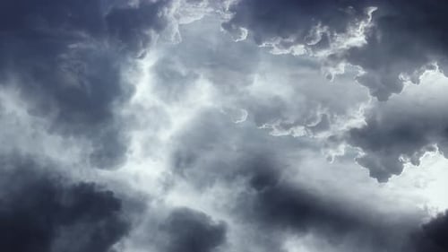Ominous Dark Storm Clouds Billowing