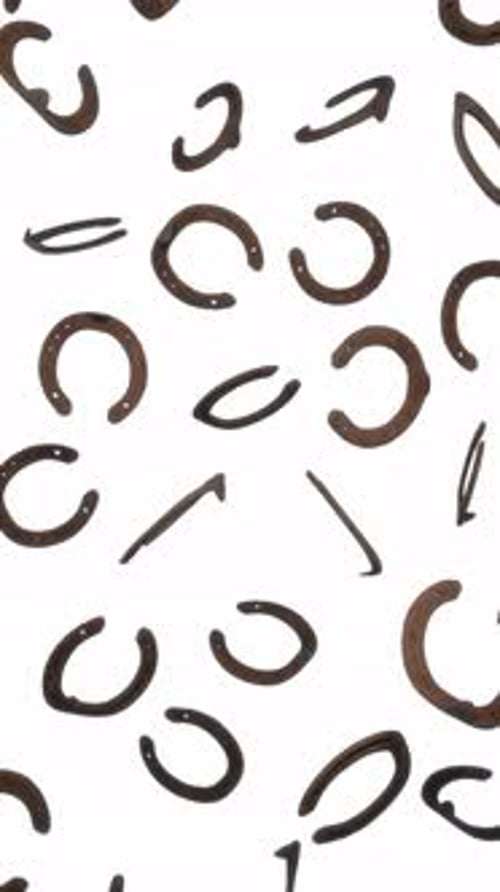 Animated Rustic Horseshoes Pattern Moving Vertically