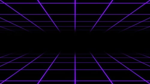 Futuristic Neon Grid Loop Background Animation