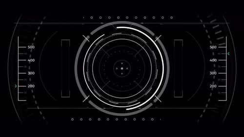 Animated Futuristic Heads-Up Display Target User Interface