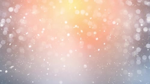 Christmas Snow And Snowflakes Bokeh Background 27