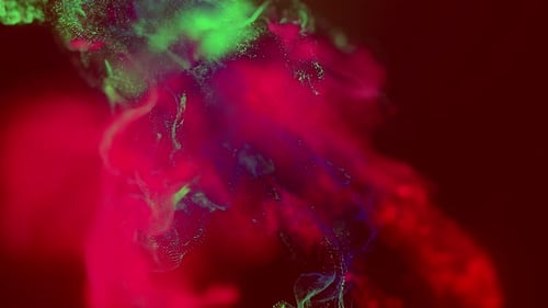 Abstract wave energy background looping 4k animation of abstract fractal light silk field with parti