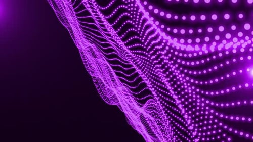 Connexion numérique abstraite, fond de points et de lignes mobiles. 3807