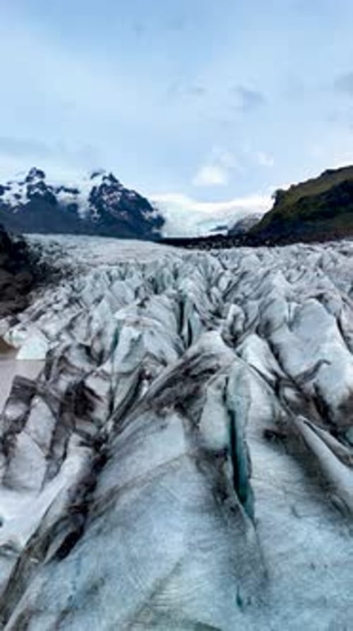 Breathtaking Views of Svinafellsjokull Glacier in Iceland Showcasing Stunning Ice Formations
