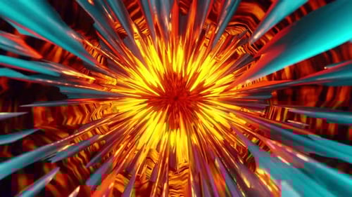 Abstract Geometric Spikes Tunnel Loop Animation