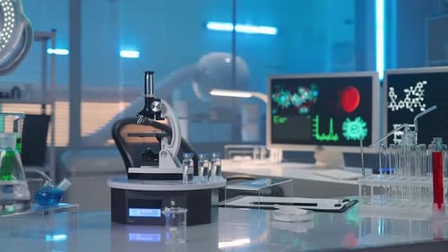 Microscope in Advanced Laboratory Setting